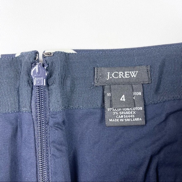 J.CREW Nautical Navy Anchor Print Mini Skirt Size 4 - Picture 4 of 10